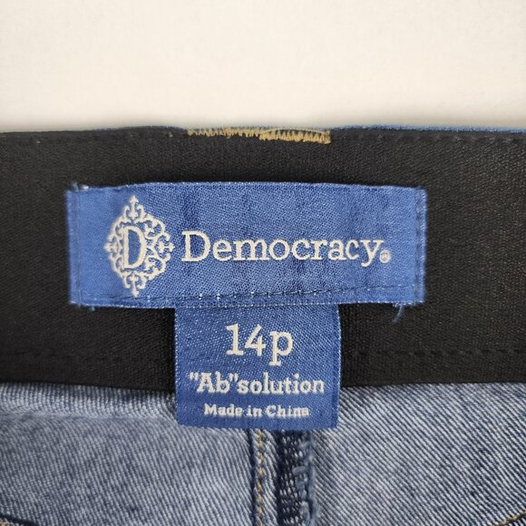 Democracy Jeans Womens Ab Solution 14P Blue Distressed Denim (33X26) - Picture 4 of 11